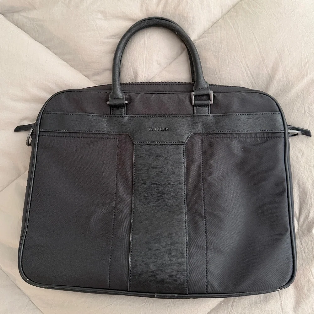 Ted Baker slim briefcase in Navy Blue